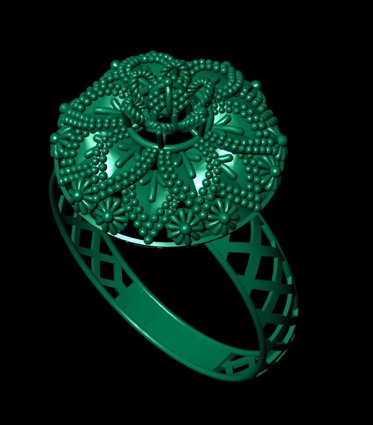 Gold Ring 26 3D print model_4