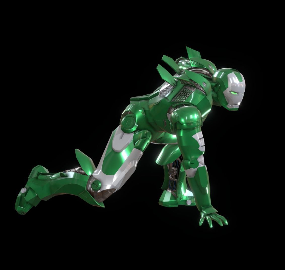 Iron Man 3D Model Rigged Low-poly 3D model_3