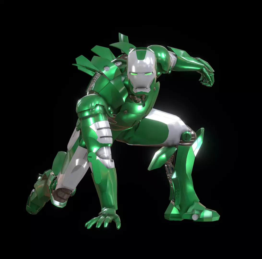 Iron Man 3D Model Rigged Low-poly 3D model_0