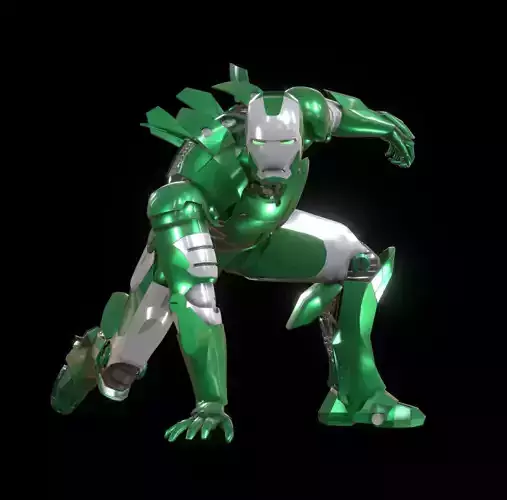 Iron Man 3D Model Rigged Low-poly 3D model