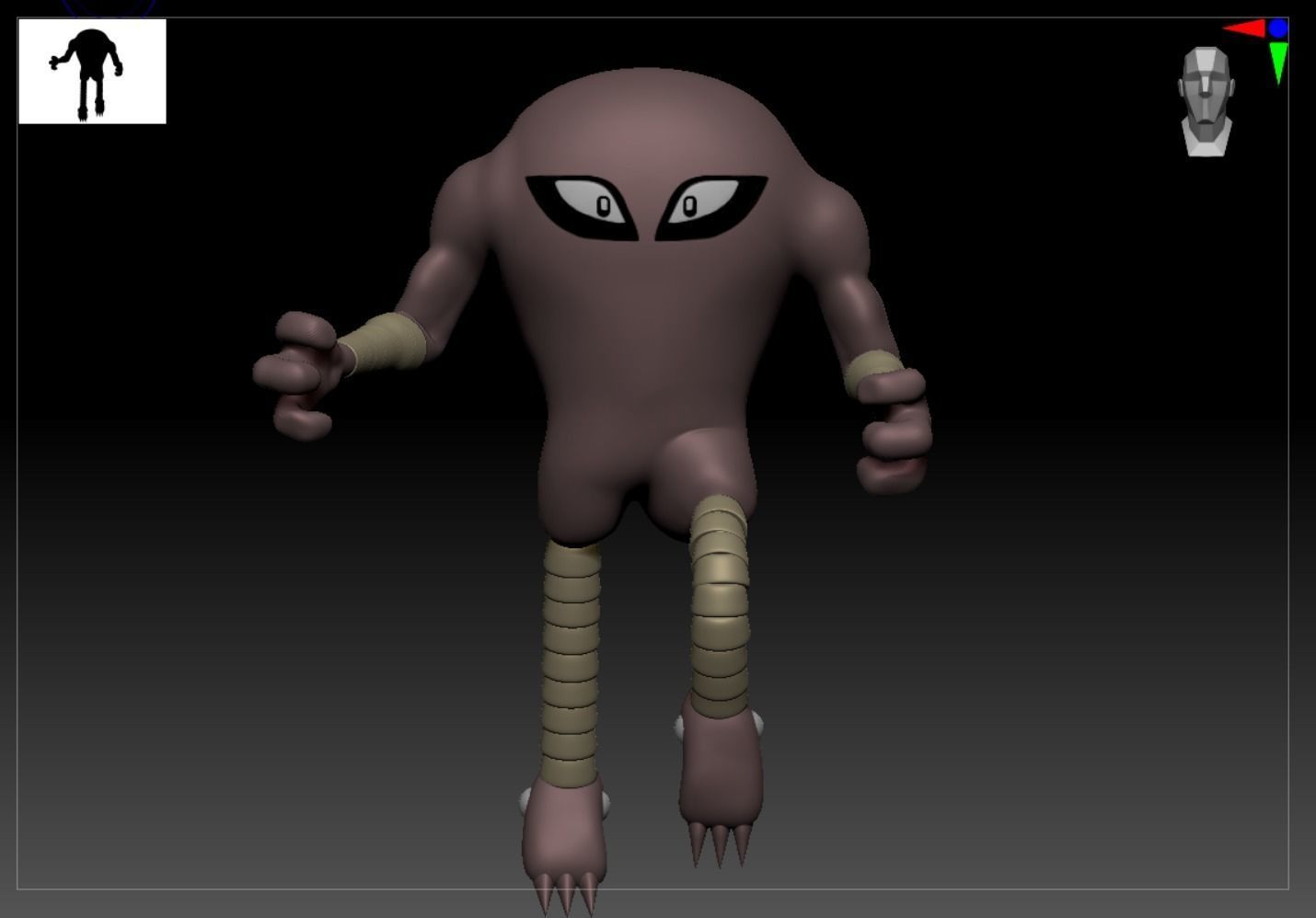 3D Model Pokemon Hitmonlee 3DPrintable 3D print model_1