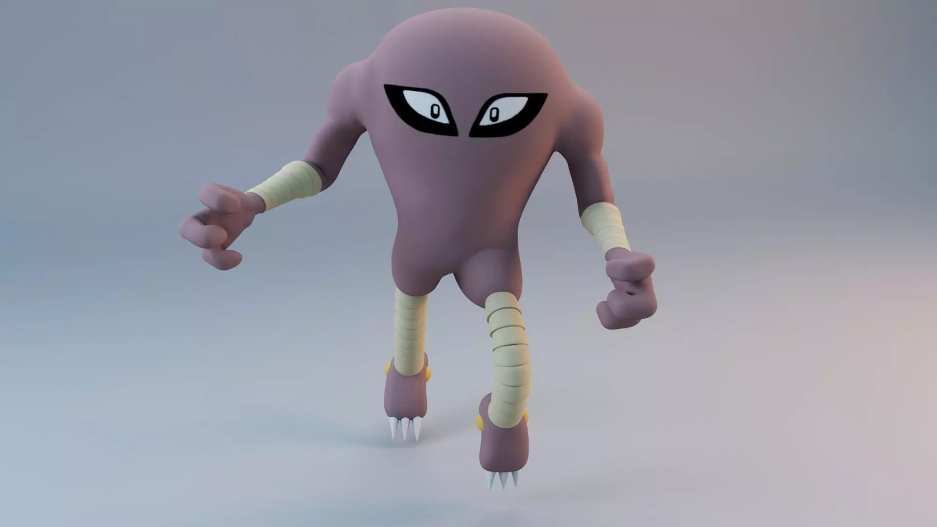 3D Model Pokemon Hitmonlee 3DPrintable 3D print model_0