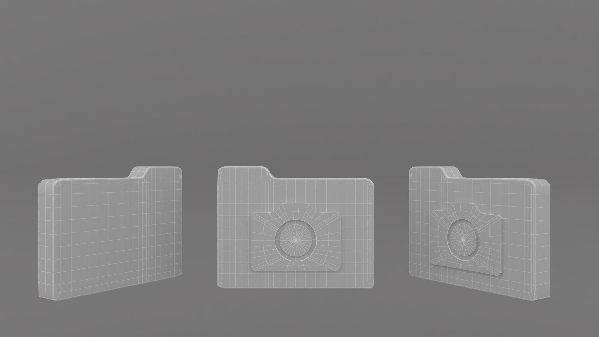 Icon Folder Camera 3D Model Low-poly 3D model_10