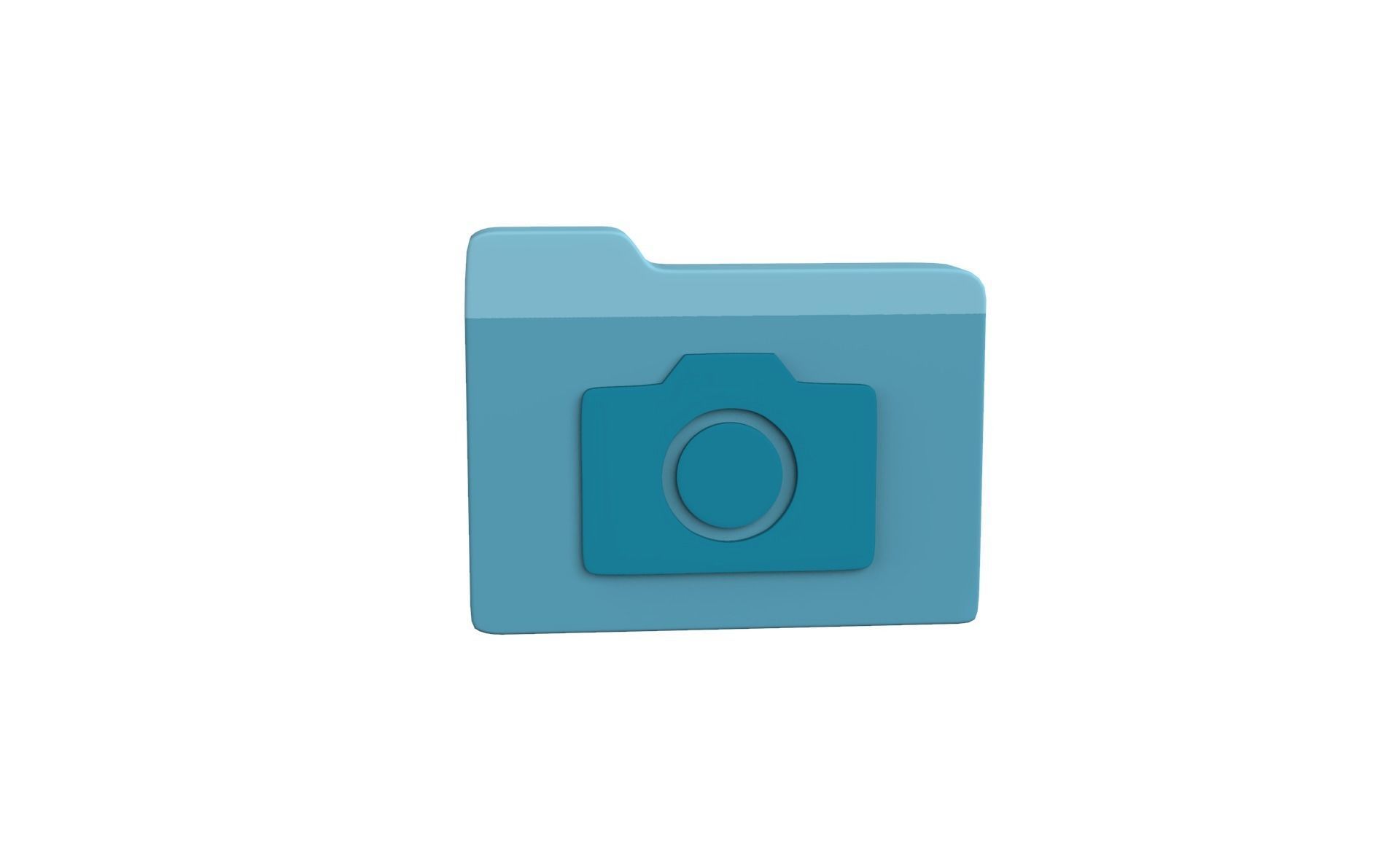 Icon Folder Camera 3D Model Low-poly 3D model_2