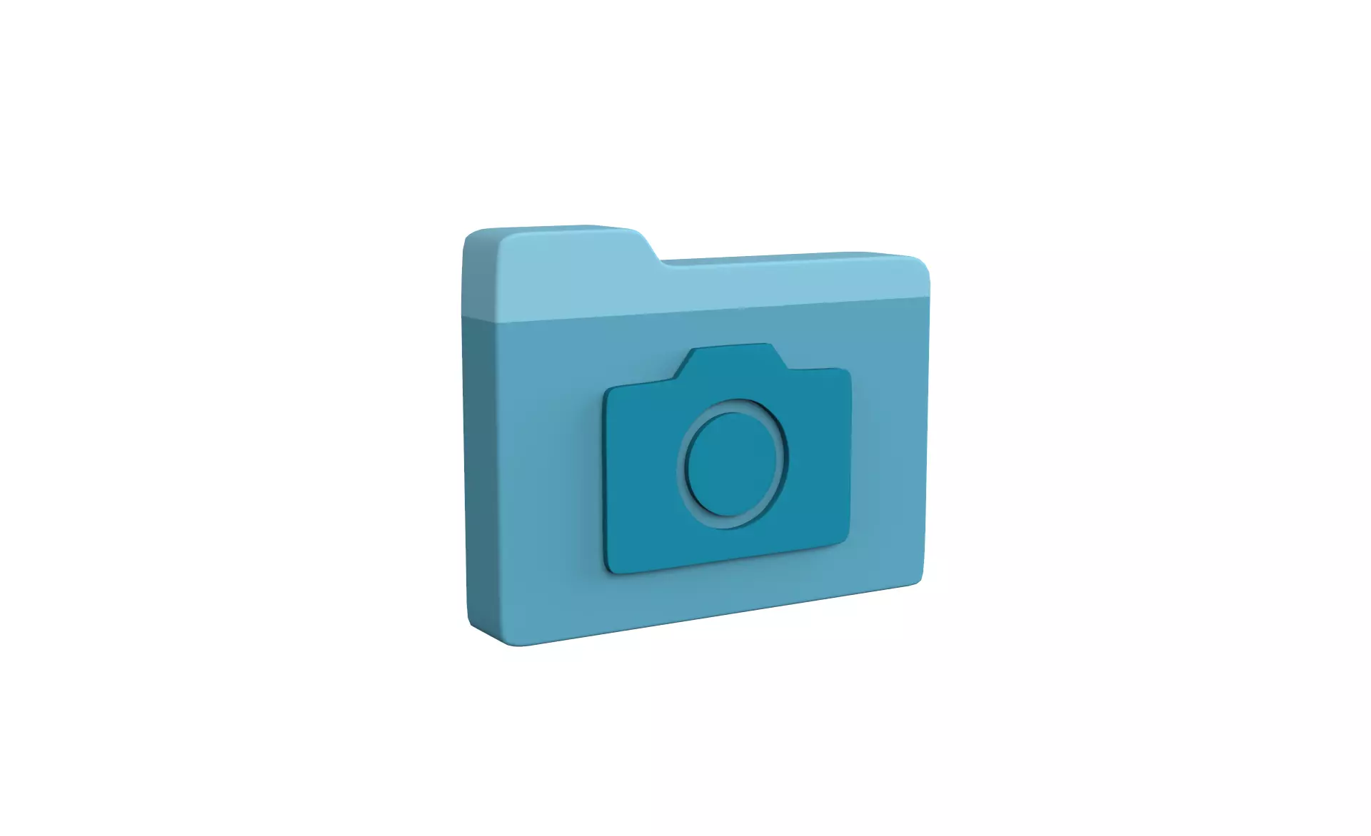 Icon Folder Camera 3D Model Low-poly 3D model_0
