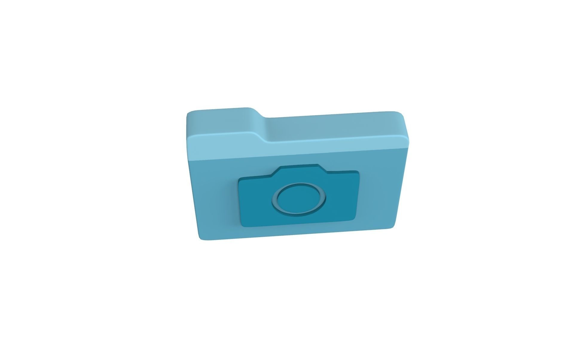 Icon Folder Camera 3D Model Low-poly 3D model_1