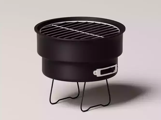 Portable Rounded Barbecue Stoves 3D Model