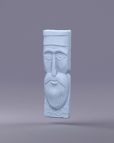 S00073 Face made of wood 3dp Free 3D print model