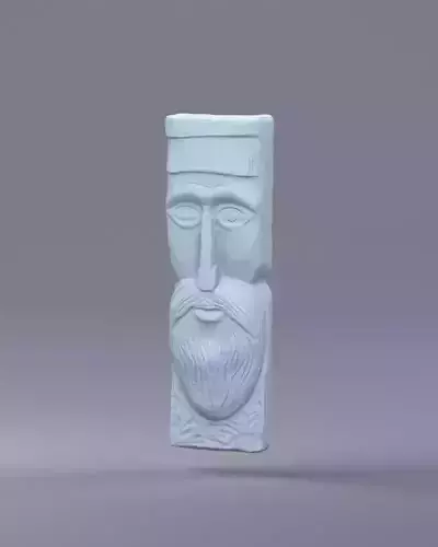 S00073 Face made of wood 3dp