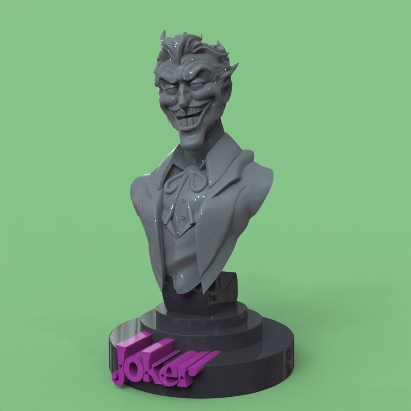 Joker bust fanart 3D print model_7