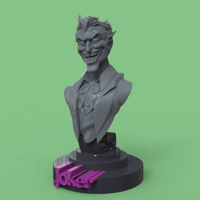 Joker bust fanart 3D print model_8