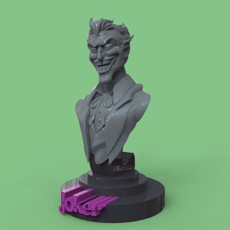 Joker bust fanart 3D print model_10