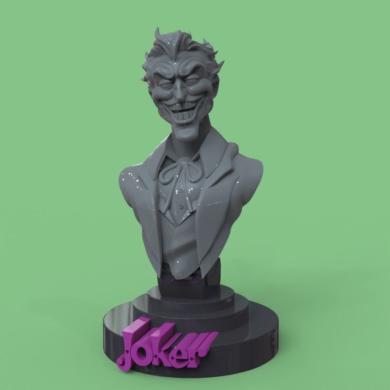 Joker bust fanart 3D print model_3