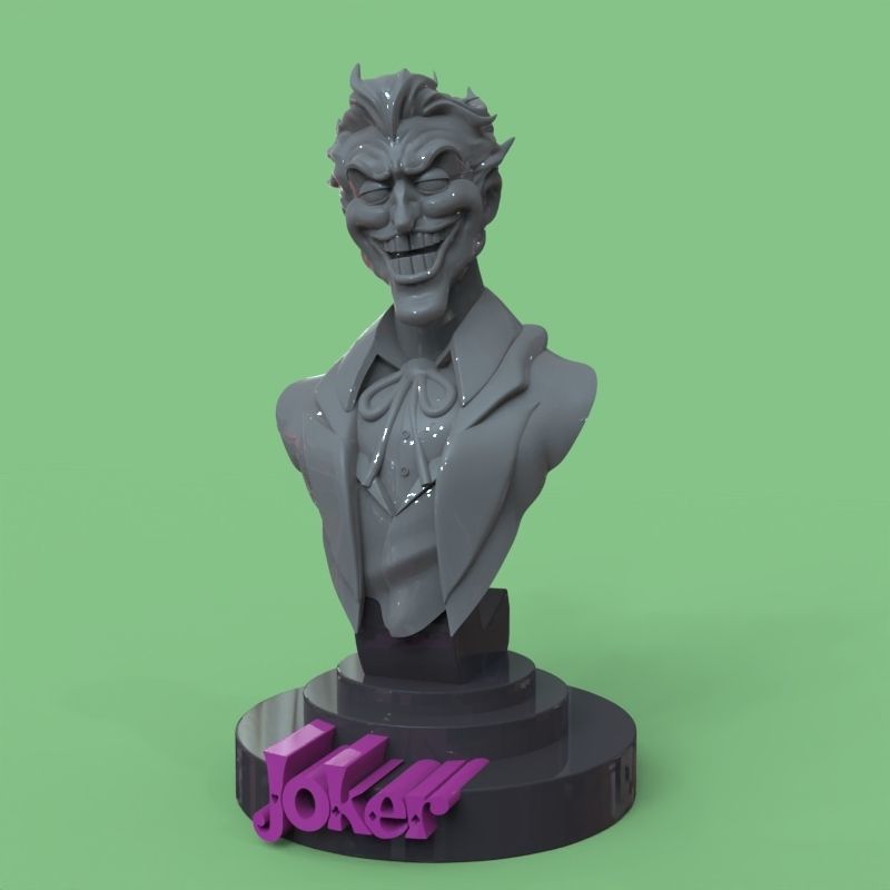 Joker bust fanart 3D print model_5