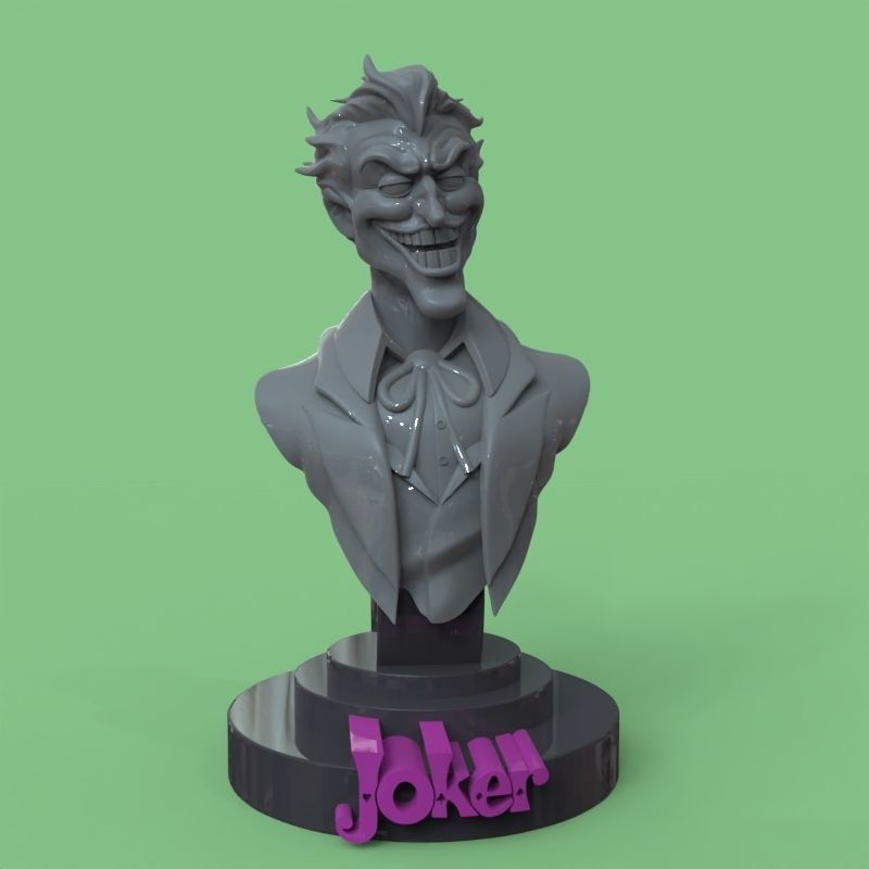 Joker bust fanart 3D print model_12
