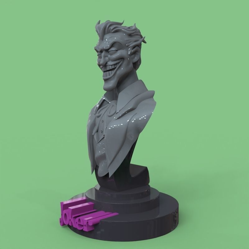 Joker bust fanart 3D print model_17