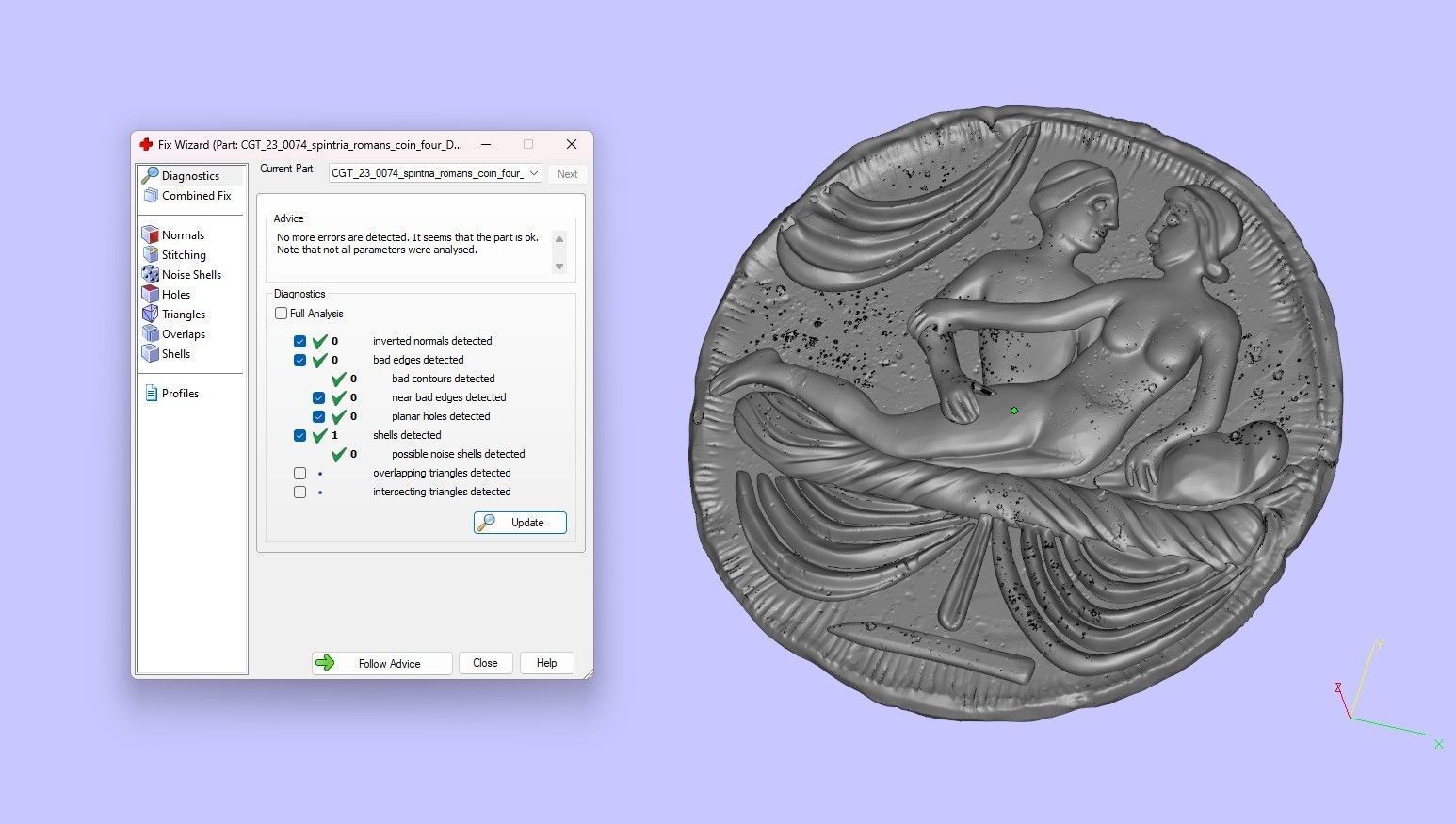 Spintria Rare Ancient Roman Token Antique Coin Number IV 3D print model_7