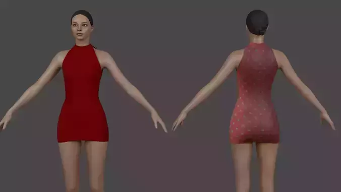 Sleeveless stand neck dress