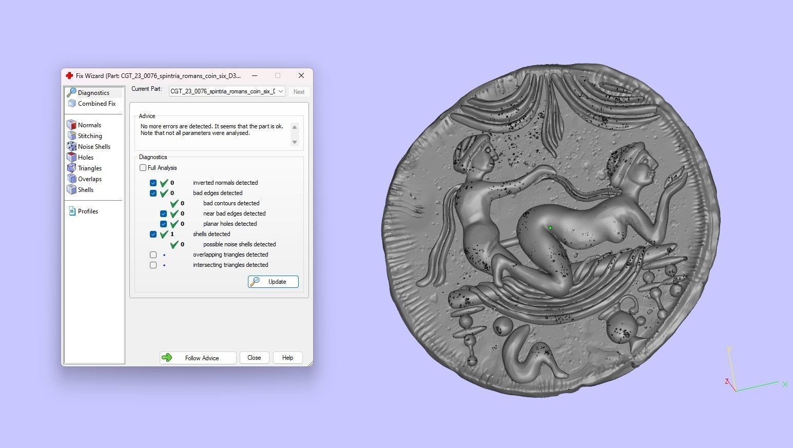 Spintria Rare Ancient Roman Token Antique Coin Number VI 3D print model_7