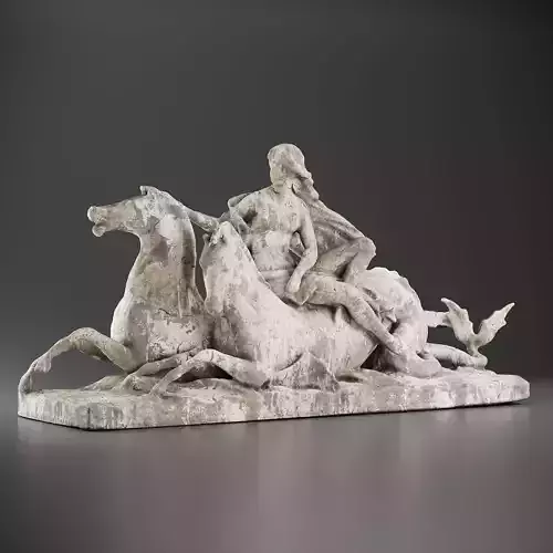 Woman with horses Sculpture