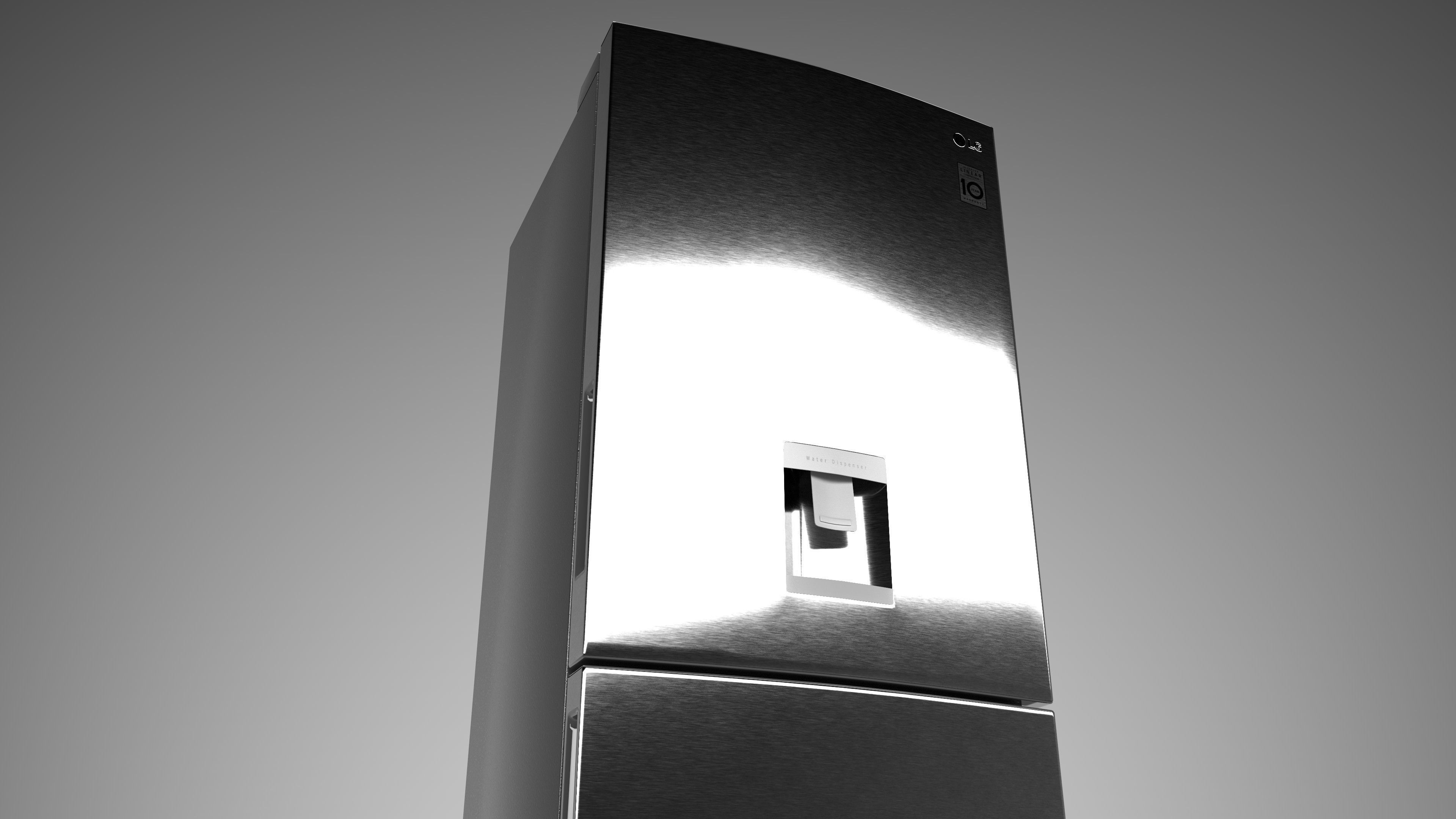 LG Fridge - LB41WPP Low-poly 3D model_7