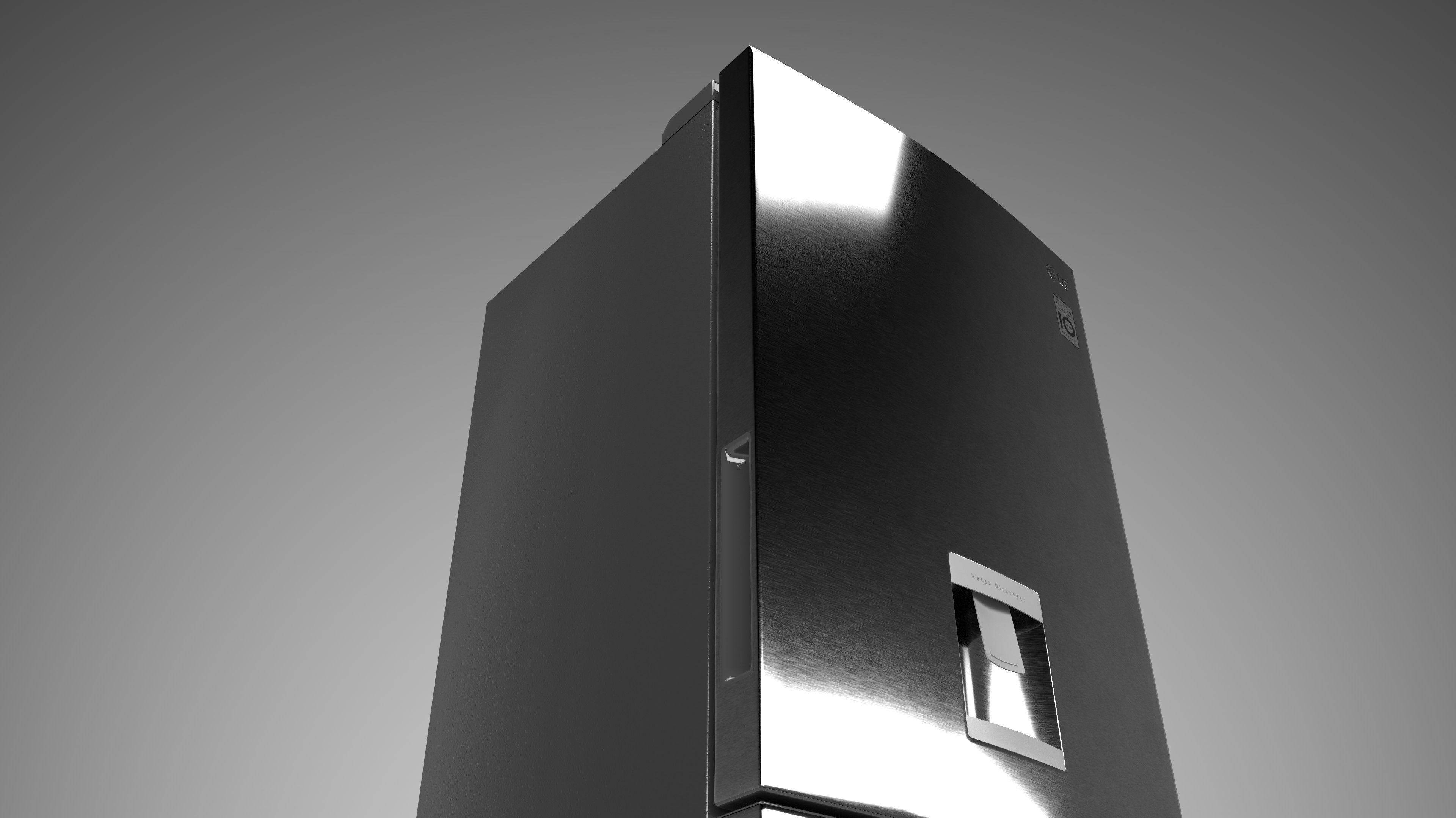 LG Fridge - LB41WPP Low-poly 3D model_5