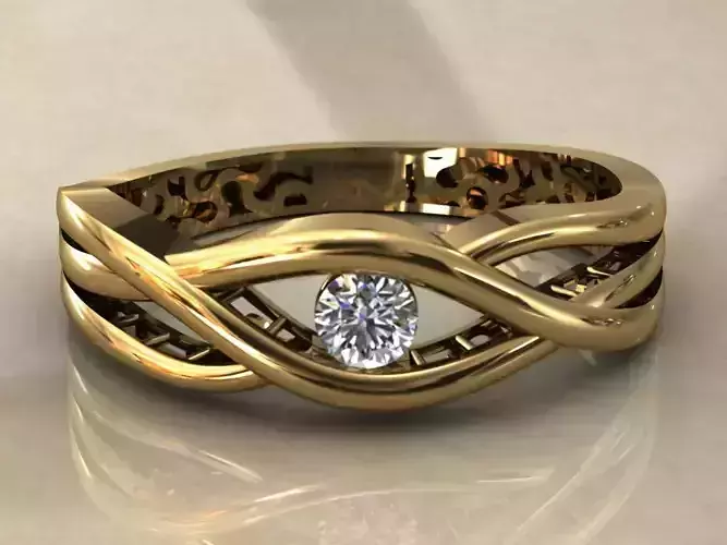 Women Wedding Engagement Ring 13 3D print model