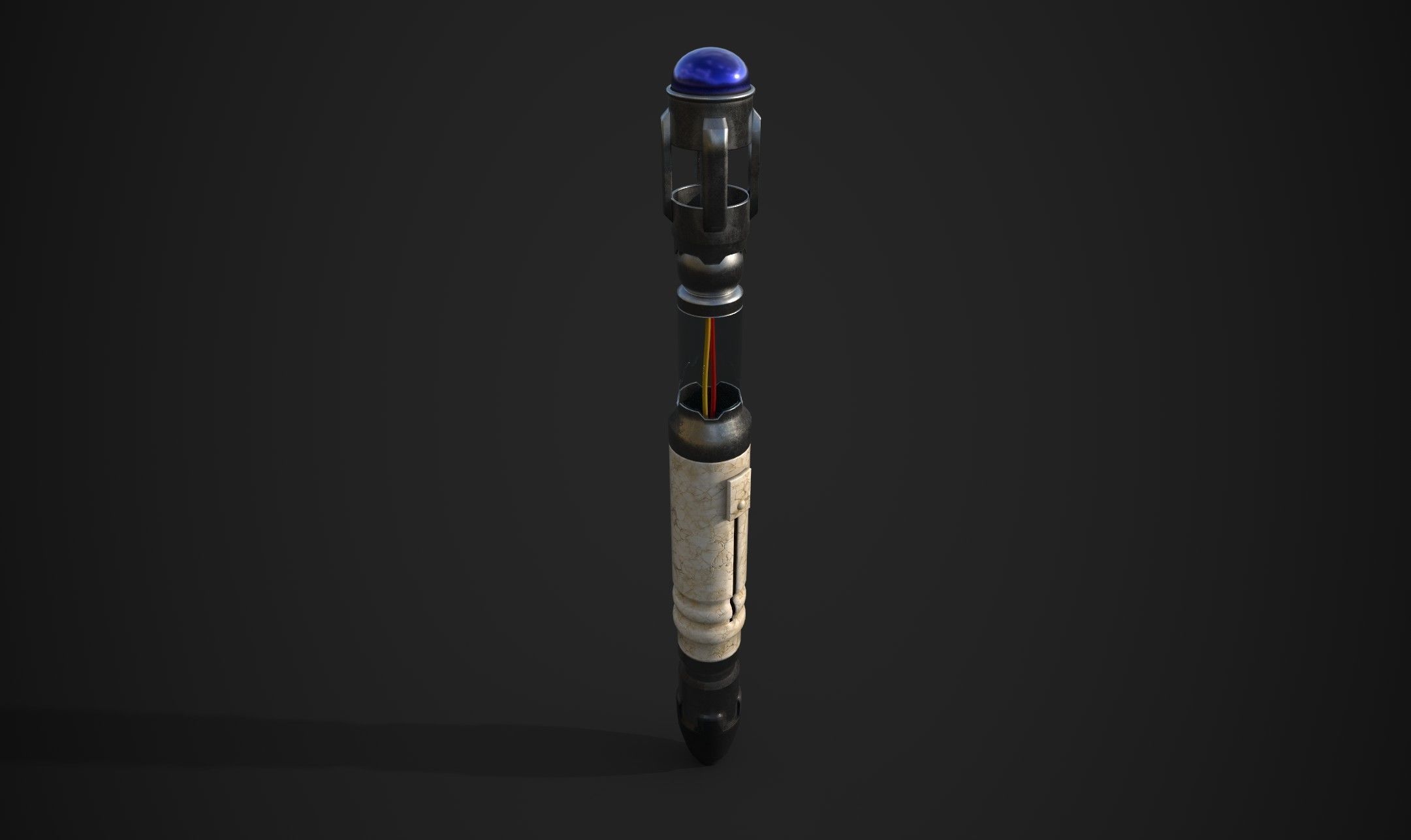10th Doctor Sonic Screwdriver Model Low-poly 3D model_3