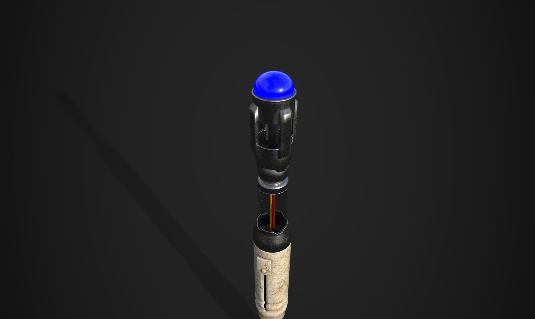 10th Doctor Sonic Screwdriver Model Low-poly 3D model_5