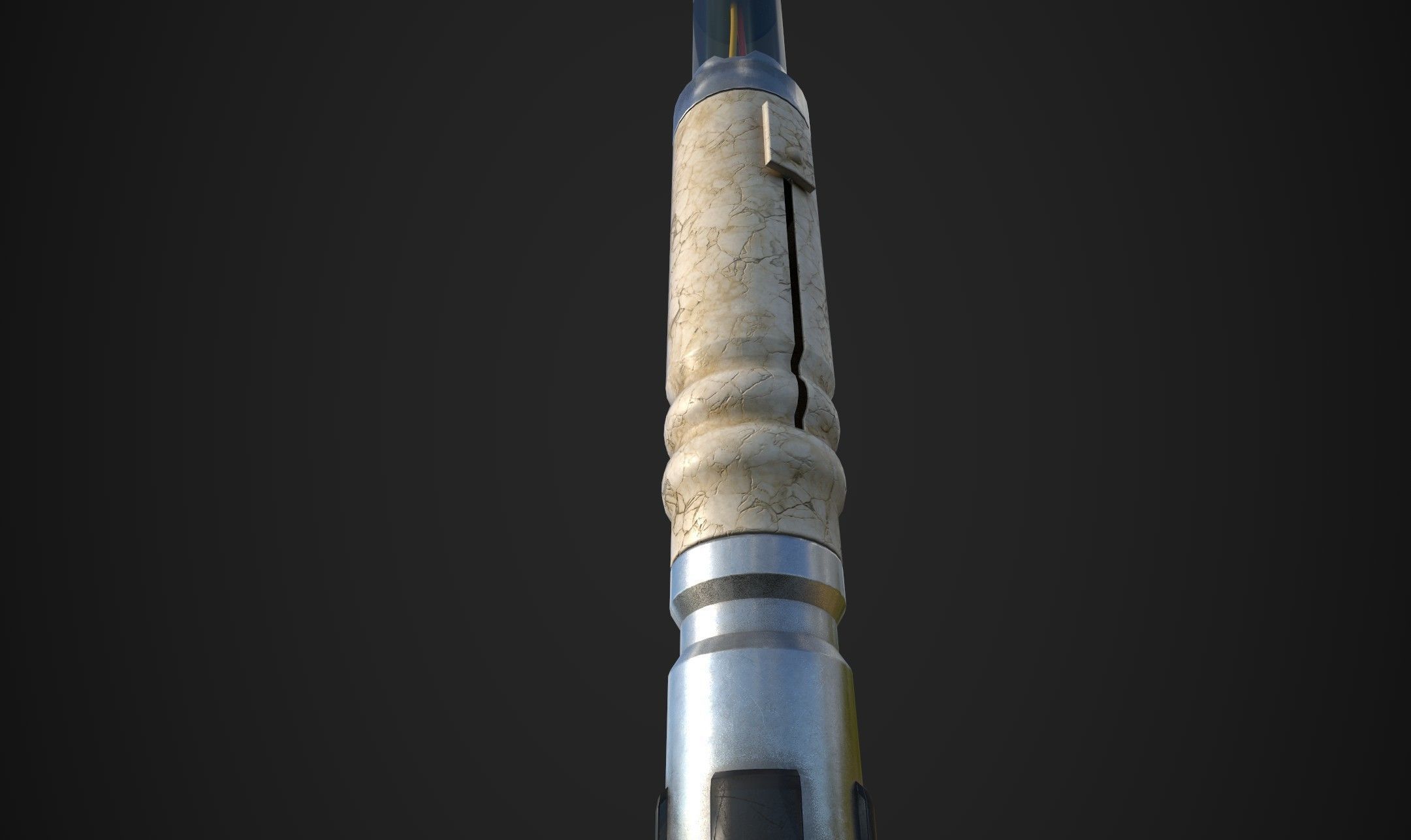 10th Doctor Sonic Screwdriver Model Low-poly 3D model_2