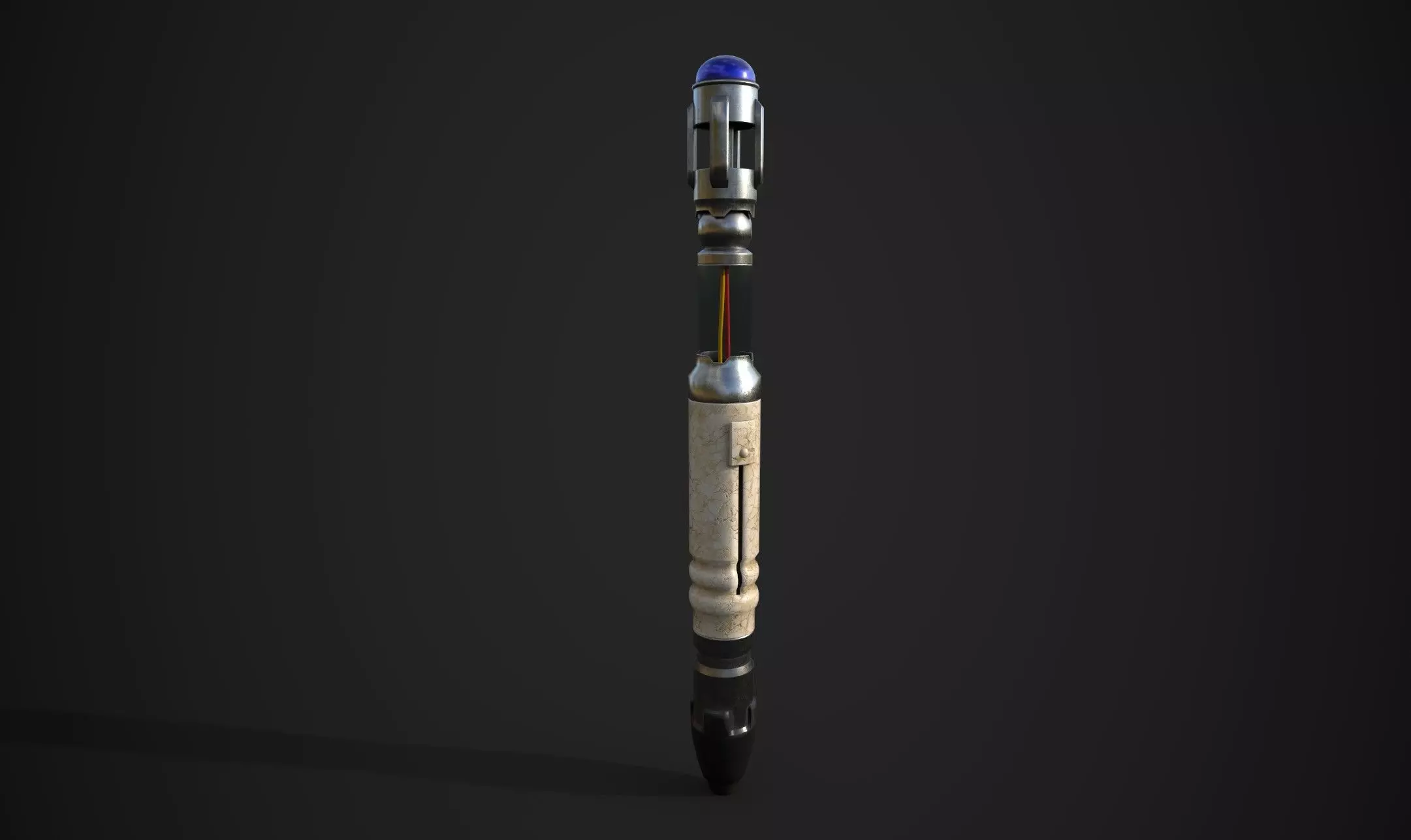 10th Doctor Sonic Screwdriver Model Low-poly 3D model_0