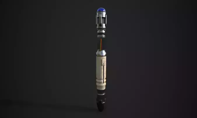 10th Doctor Sonic Screwdriver Model Low-poly 3D model