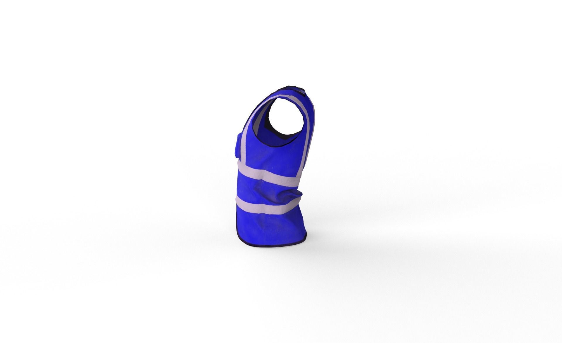 Realistic Worker Vest 003 Low-poly 3D model_4