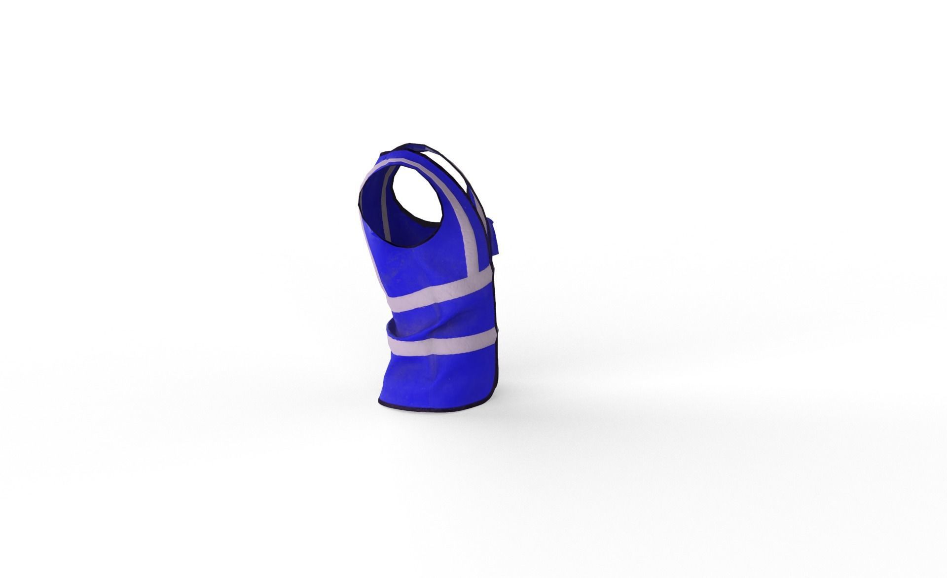 Realistic Worker Vest 003 Low-poly 3D model_11