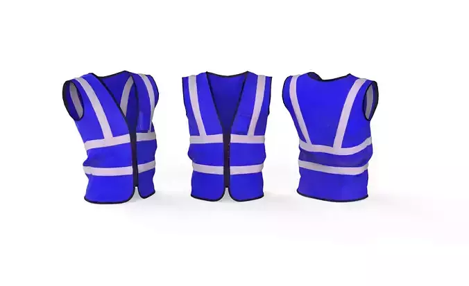 Realistic Worker Vest 003 Low-poly 3D model