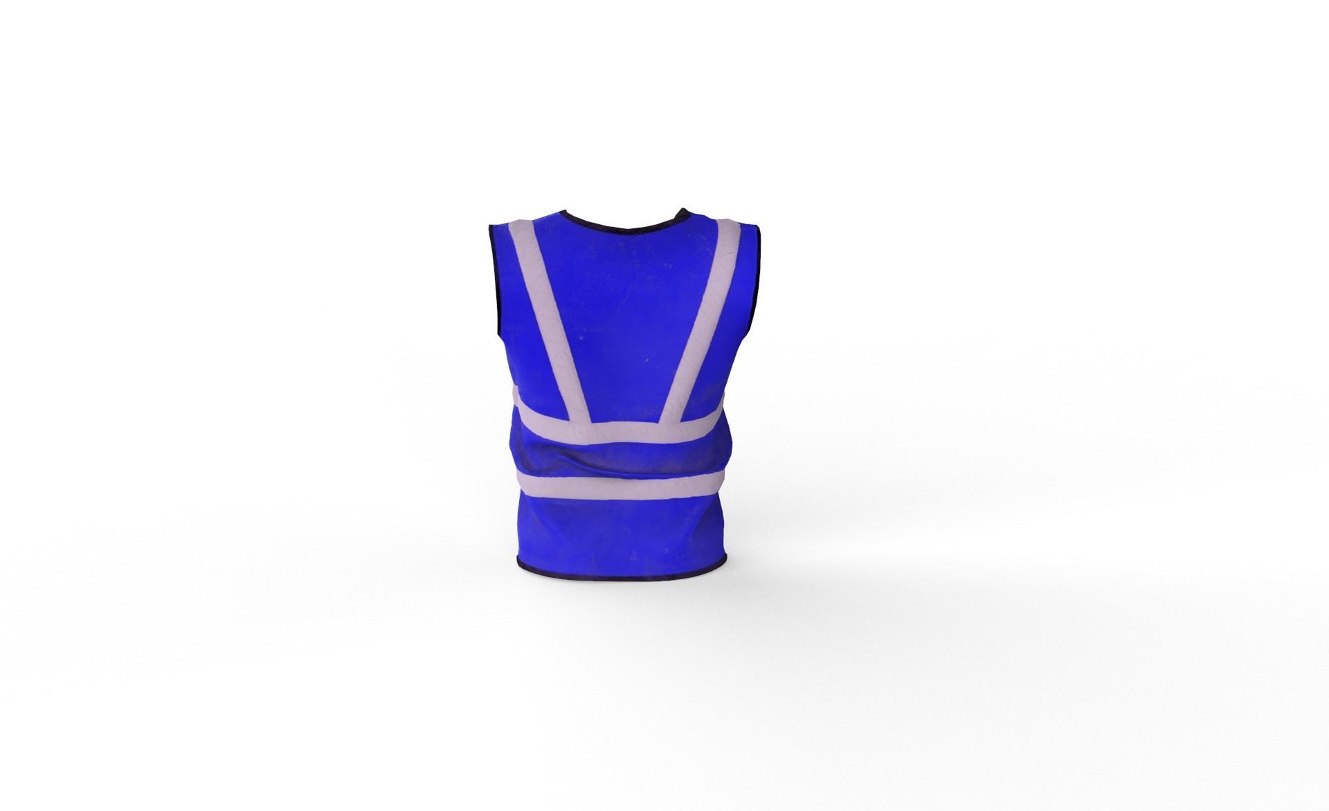 Realistic Worker Vest 003 Low-poly 3D model_8