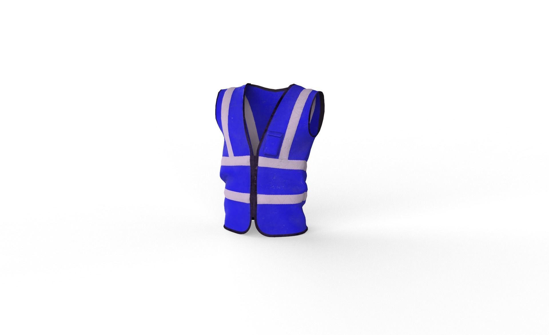 Realistic Worker Vest 003 Low-poly 3D model_1