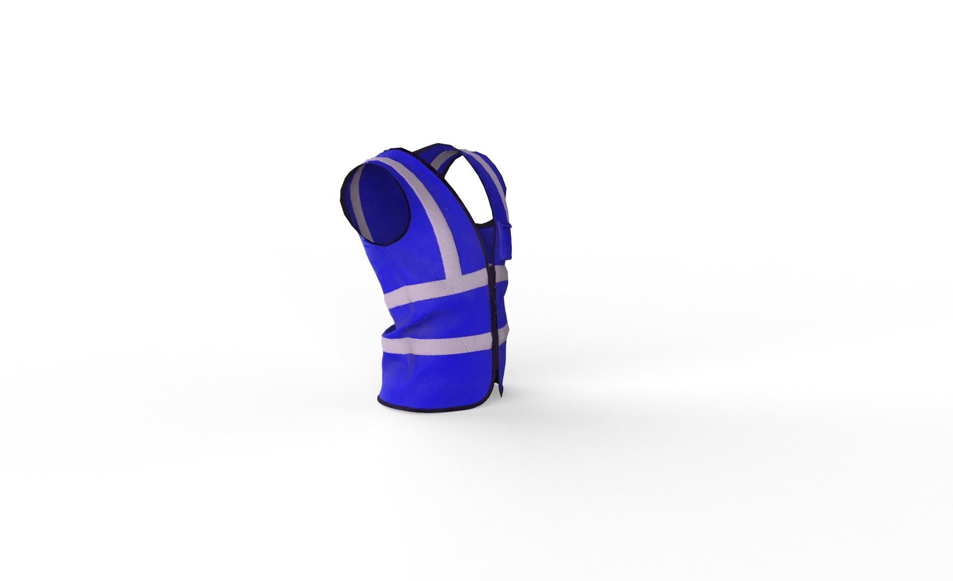 Realistic Worker Vest 003 Low-poly 3D model_13