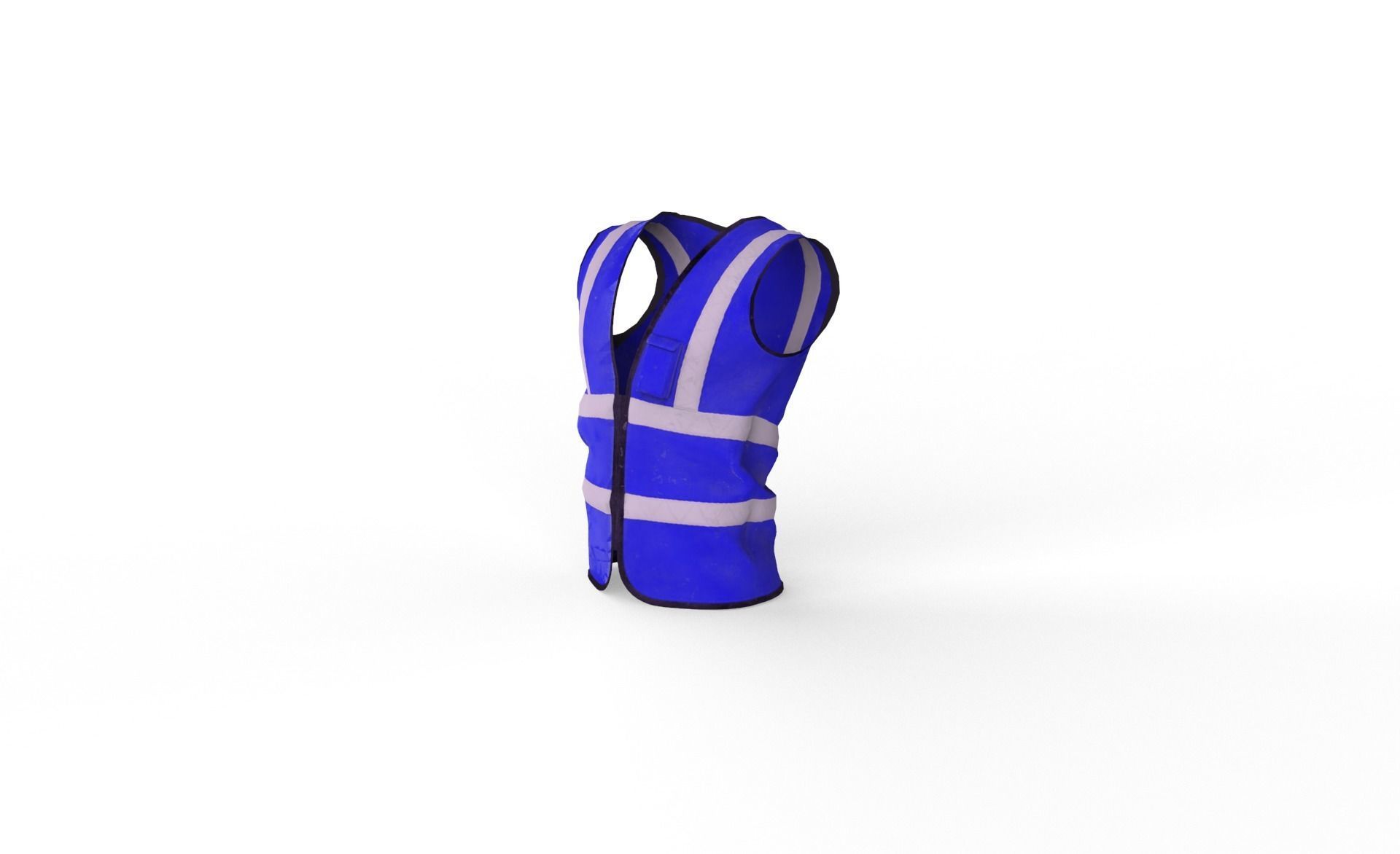 Realistic Worker Vest 003 Low-poly 3D model_2