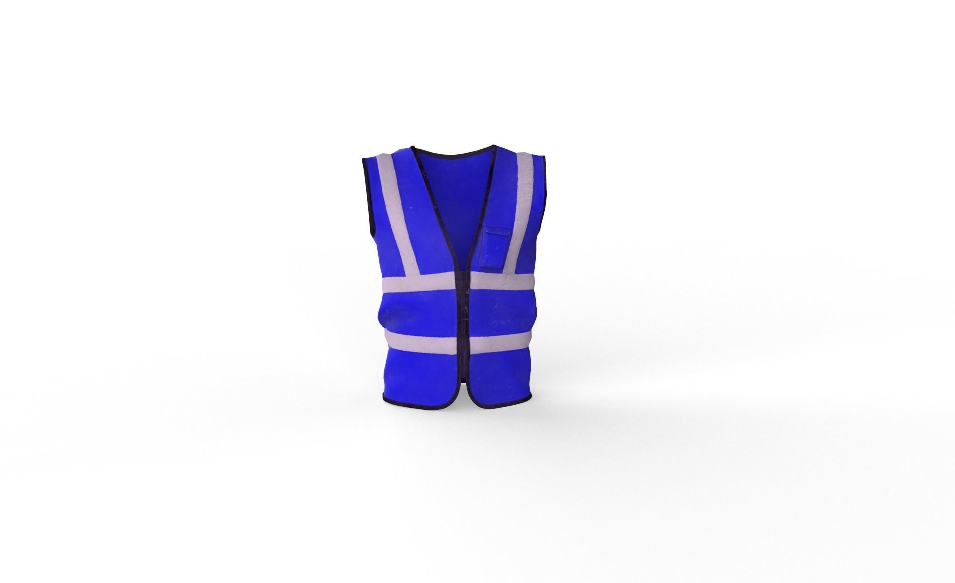Realistic Worker Vest 003 Low-poly 3D model_15
