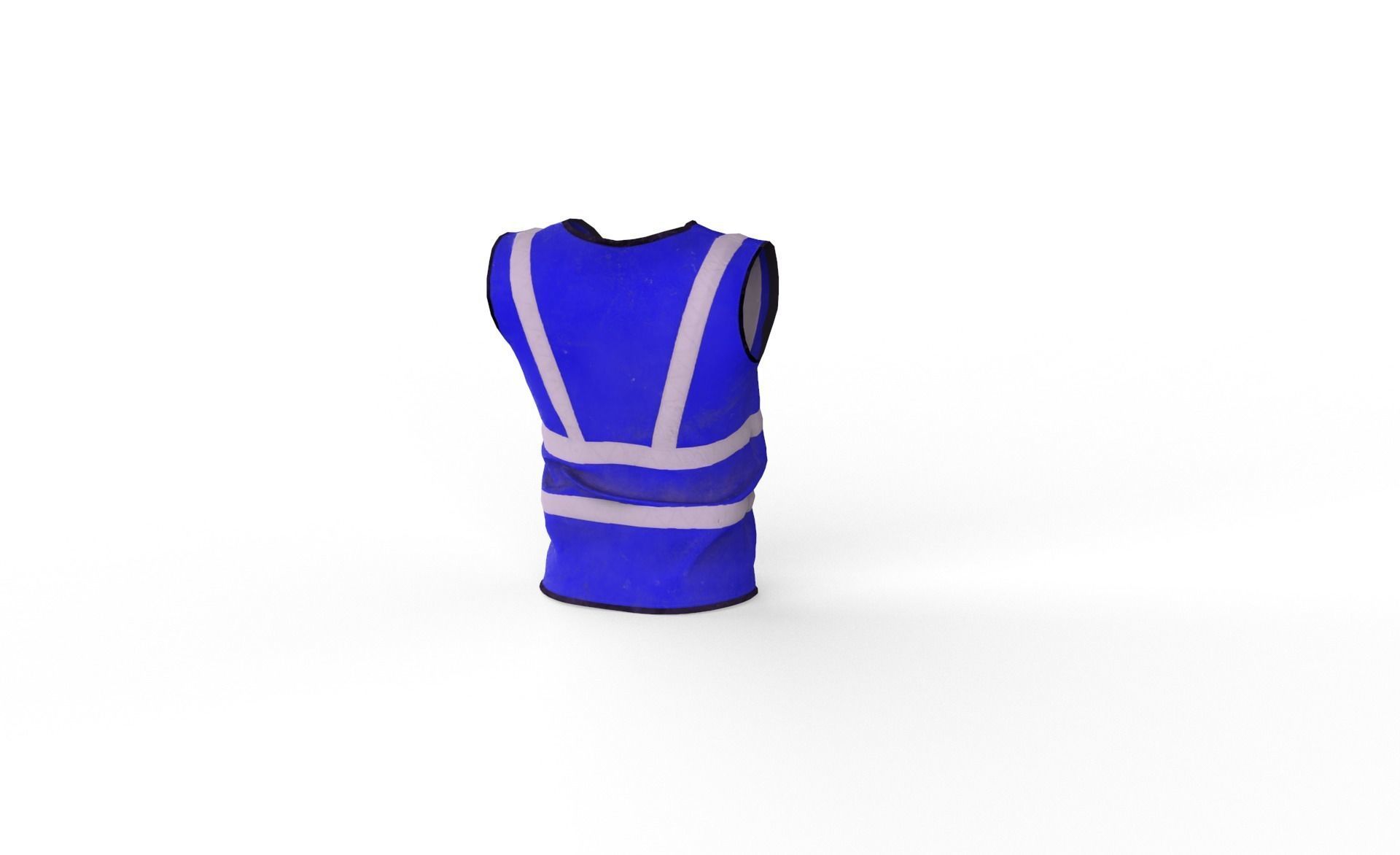 Realistic Worker Vest 003 Low-poly 3D model_9