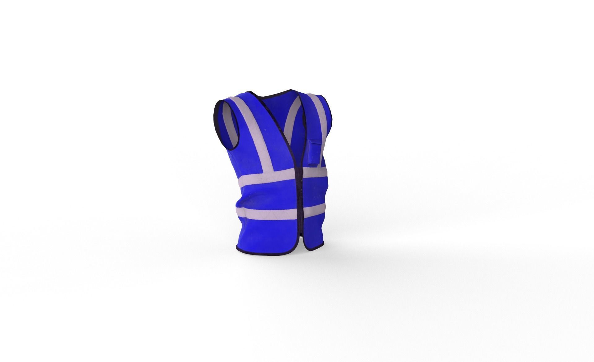 Realistic Worker Vest 003 Low-poly 3D model_14