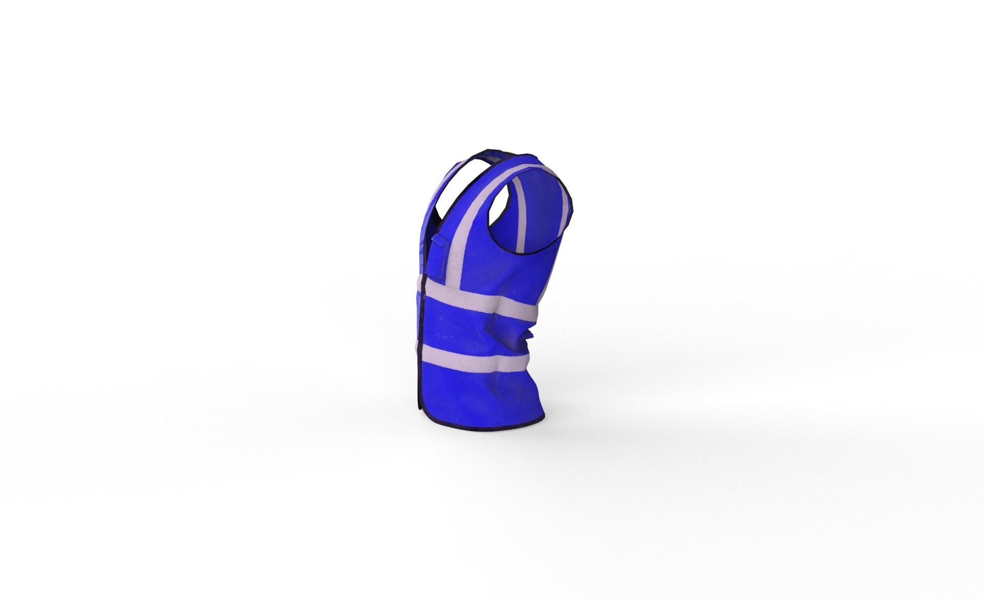 Realistic Worker Vest 003 Low-poly 3D model_3