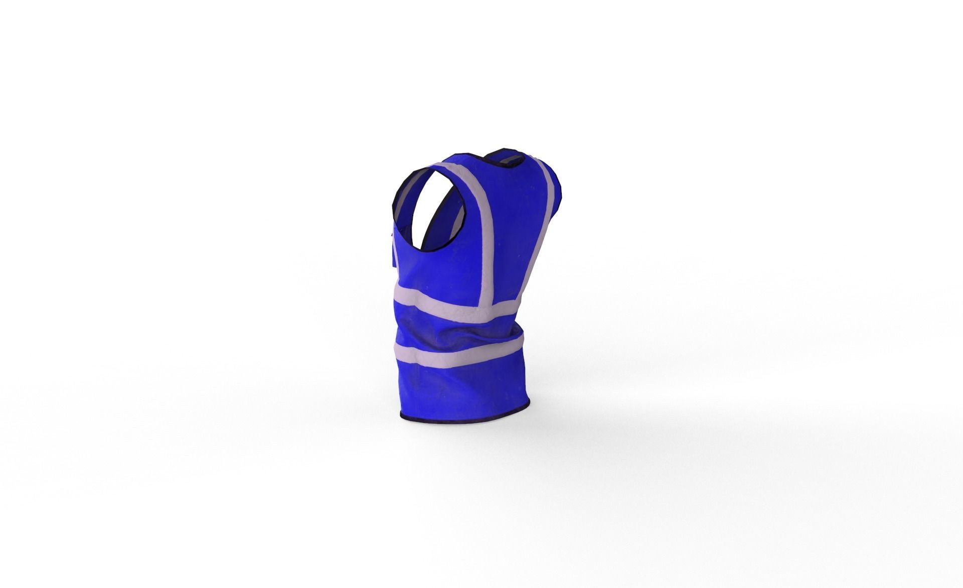 Realistic Worker Vest 003 Low-poly 3D model_5