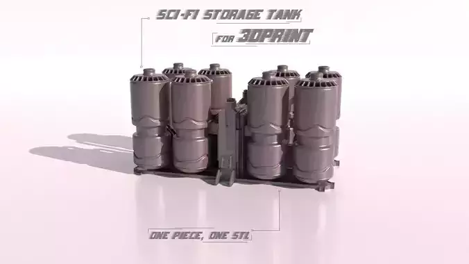 SCI-FI STORAGE TANK for 3Dprint 3D print model