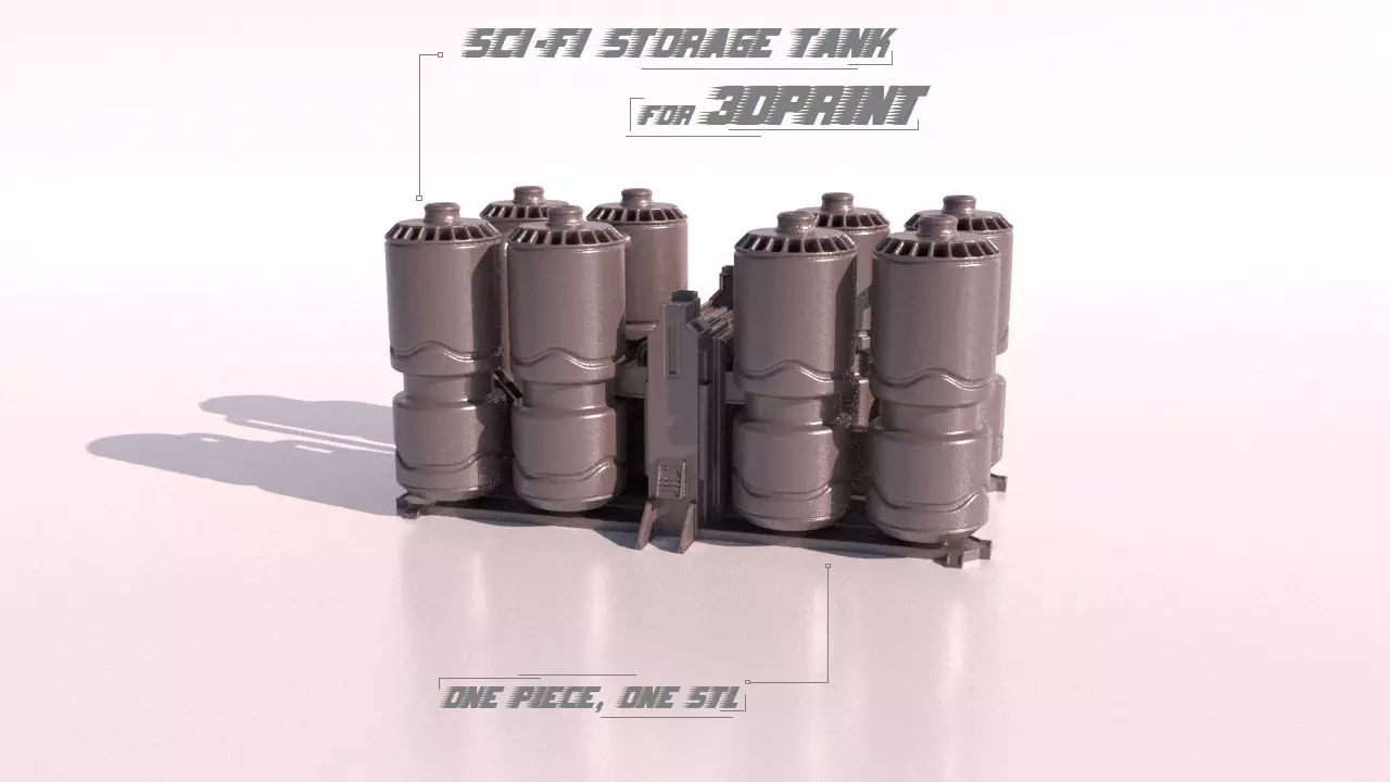 SCI-FI STORAGE TANK for 3Dprint 3D print model_0
