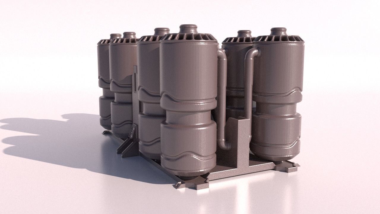 SCI-FI STORAGE TANK for 3Dprint 3D print model_1
