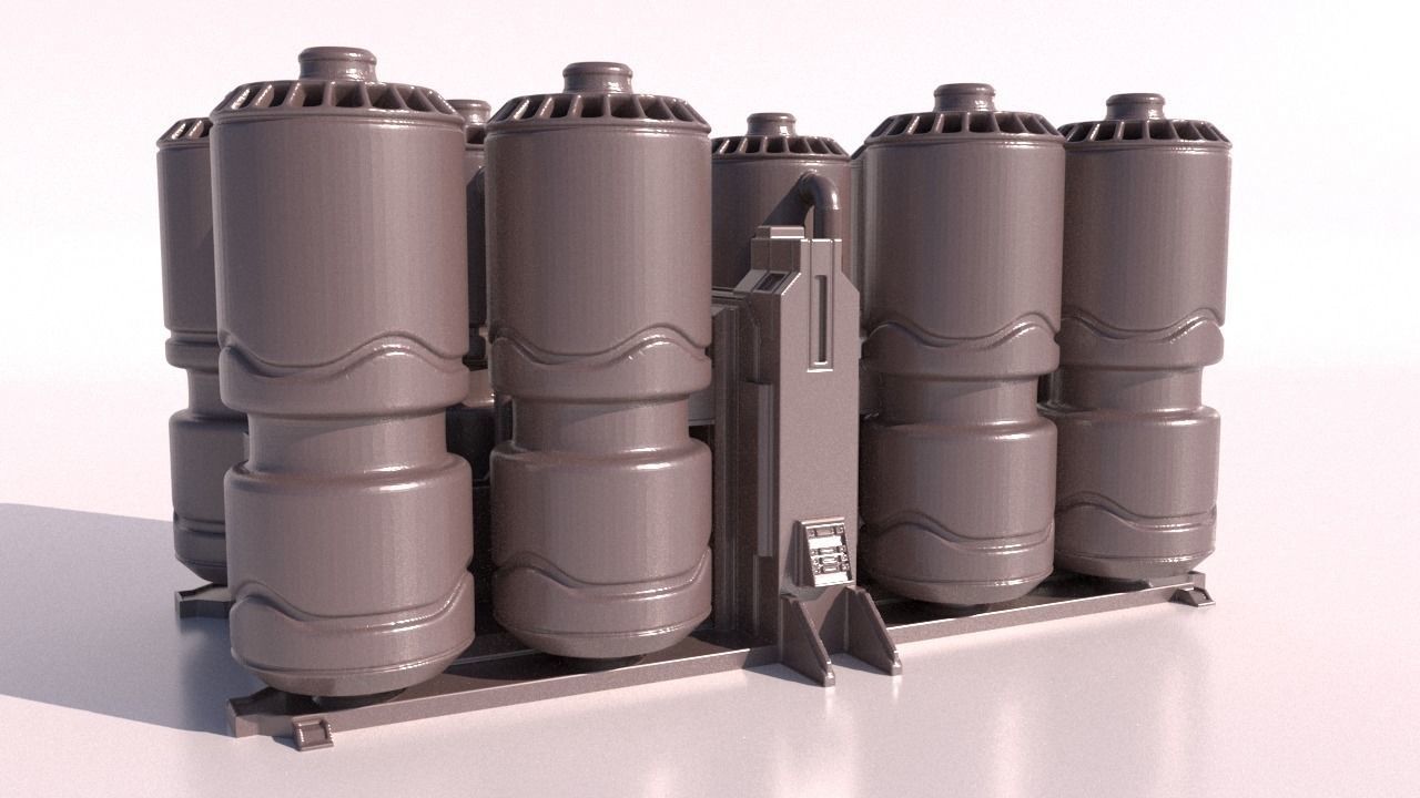 SCI-FI STORAGE TANK for 3Dprint 3D print model_2