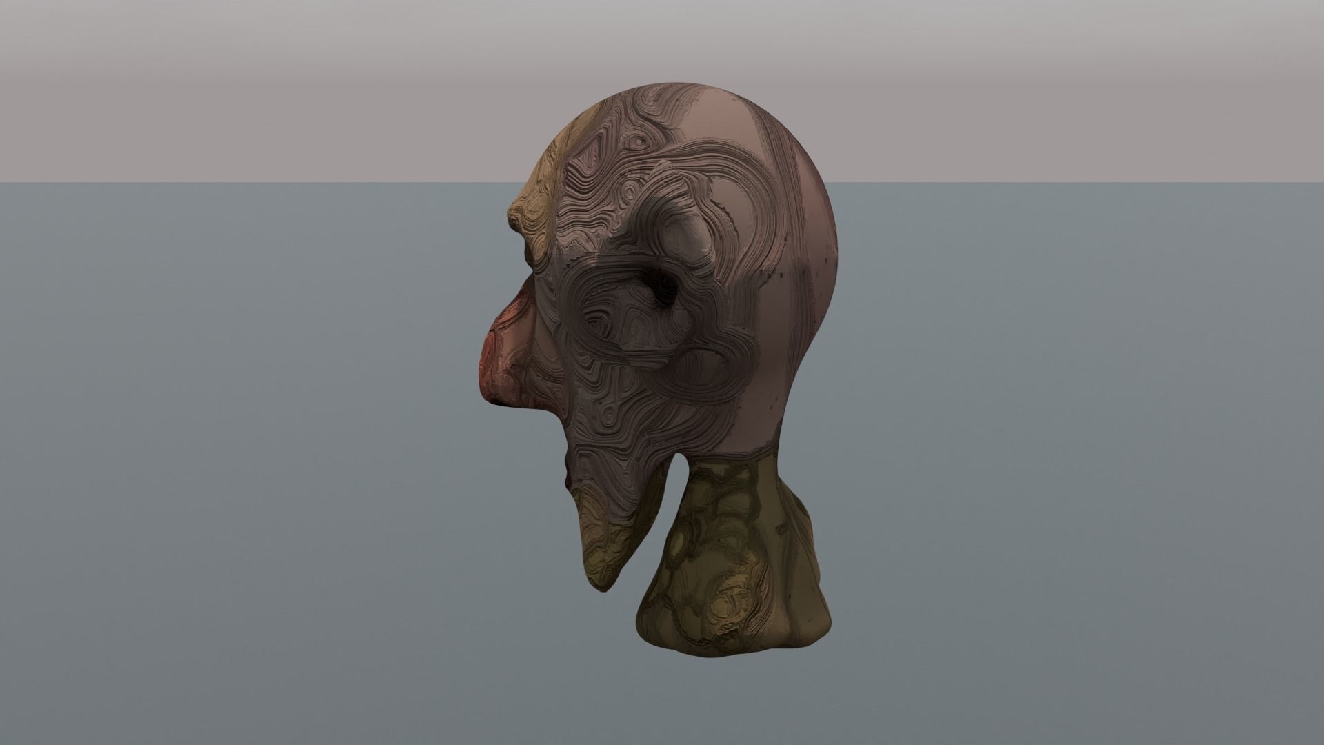 Evil face 3D model_3