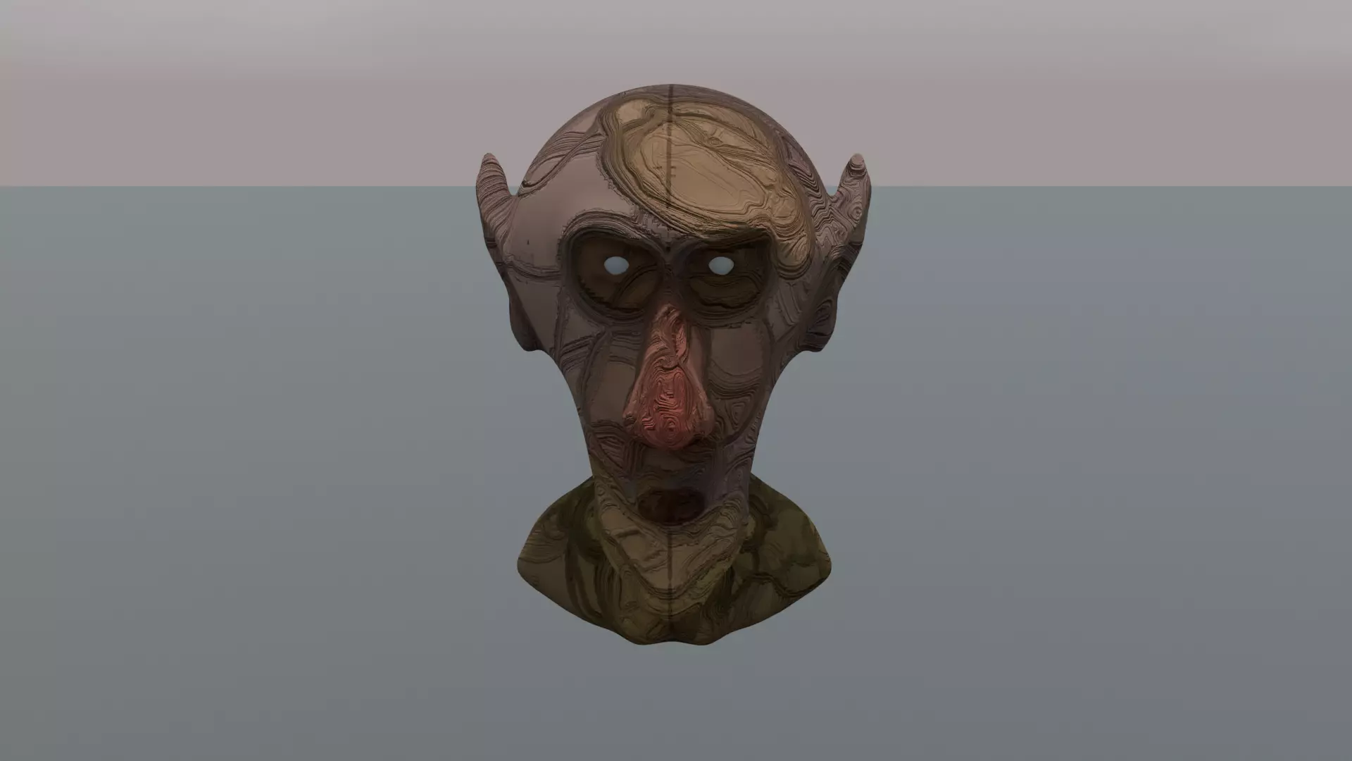 Evil face 3D model_0